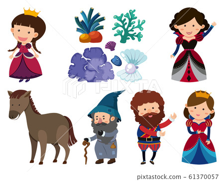 Set of isolated objects theme fairytale Set of isolated objects theme fairytale 61370057