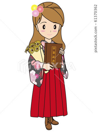 Graduation ceremony hakama diploma 61370362