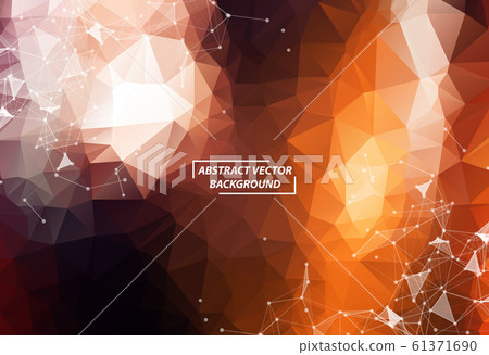 Dark Brown Geometric Polygonal background molecule - Stock Illustration ...