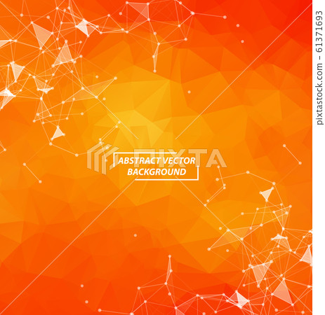 Orange Geometric Polygonal background molecule and - Stock Illustration ...