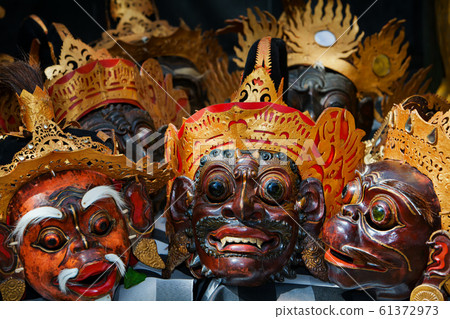 Old traditional balinese Wayang Topeng masks 61372973