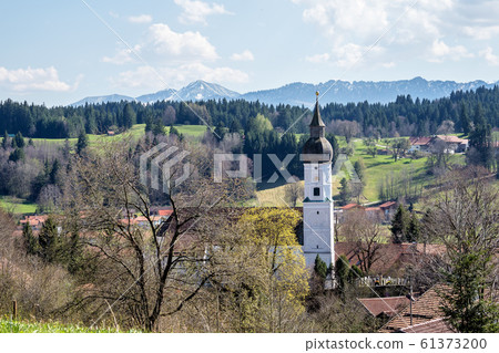 Landscape around Bad Hindelang in Bavaria, Germany 61373200