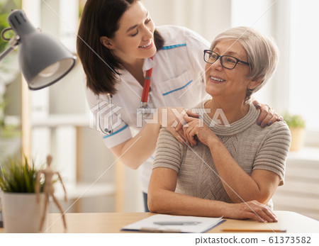 patient listening to doctor patient listening to doctor 61373582