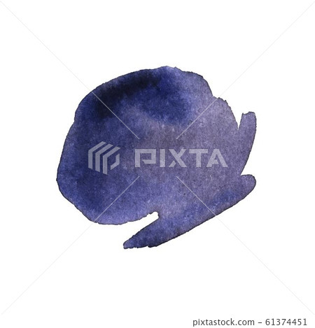 Vector watercolor ink spot. Wet brush stroke on paper texture. Dry brush strokes. Vector watercolor ink spot. Wet brush stroke on paper texture. Dry brush strokes. 61374451