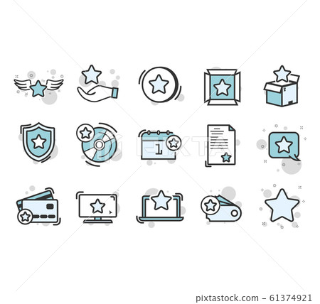 Loyalty line icons. Loyalty line icons. 61374921