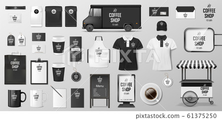 Download Branding Corporate Identity Set For Coffee Stock Illustration 61375250 Pixta