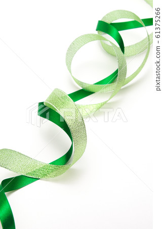 Green and yellow-green ribbon Green and yellow-green ribbon 61375266