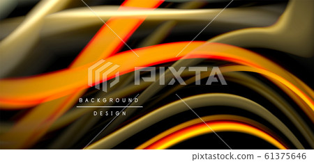 Abstract silk smooth lines on black, multicolored liquid fluid rainbow style waves on black Abstract silk smooth lines on black, multicolored liquid fluid rainbow style waves on black 61375646