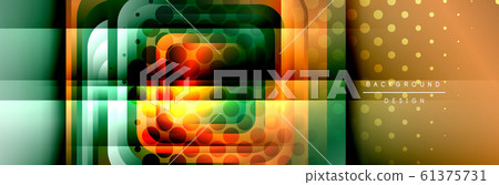 Round squares shapes composition geometric abstract background. Vector Illustration Round squares shapes composition geometric abstract background. Vector Illustration 61375731