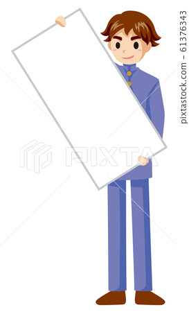 審判風格男學生插畫(白紙) 審判風格男學生插畫(白紙) 61376343