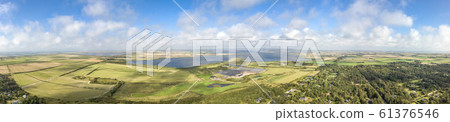 Aerial view of Lodbjerg Hede by Ringkobing, Denmark 61376546