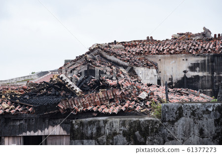 Shuri Castle after the fire 61377273