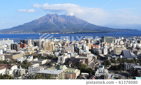 Sakurajima and the streets of Kagoshima city 61378080