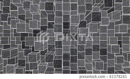 Abstract background of colorful outline cubes 61378281