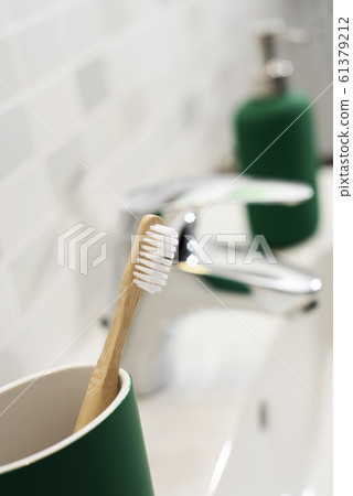 bamboo toothbrush in the bathroom bamboo toothbrush in the bathroom 61379212
