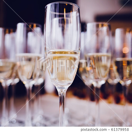 glasses of champagne or wine 61379958