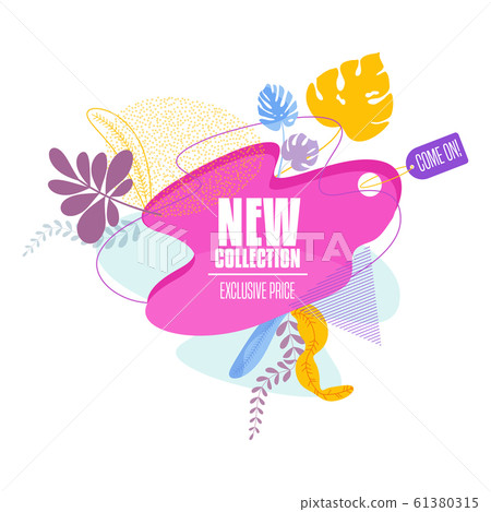 Bright colorful label 61380315