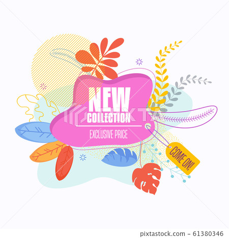 Bright colorful label 61380346