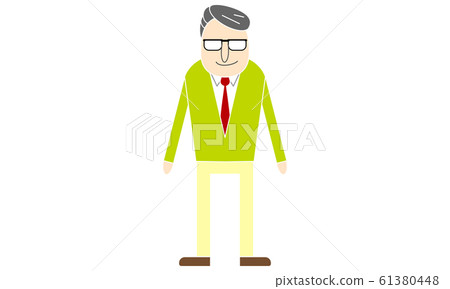 戴著眼鏡全身的男人 戴著眼鏡全身的男人 61380448