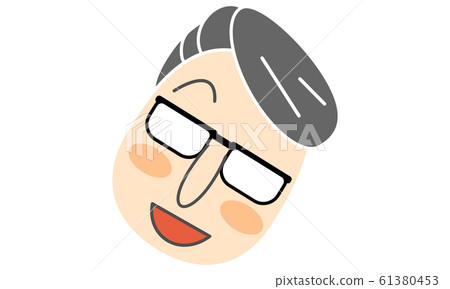 戴著眼鏡的男人微笑圖標 61380453