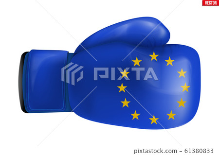 Boxing gloves with EU Flag 61380833
