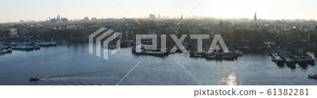 AMSTERDAM, NETHERLANDS - top view of the city 61382281