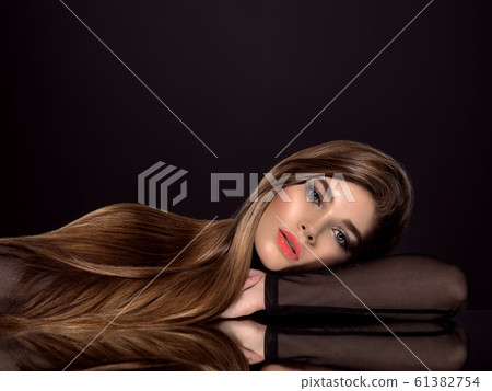 Woman with beauty long brown hair. Beauty woman Woman with beauty long brown hair. Beauty woman 61382754