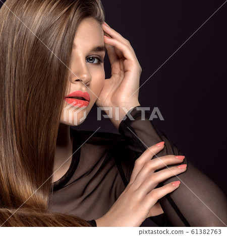 Woman with beauty long brown hair. Beauty woman Woman with beauty long brown hair. Beauty woman 61382763