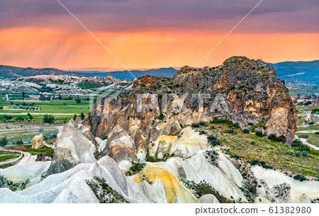 Sunset above the Goreme National Park in Turkey 61382980