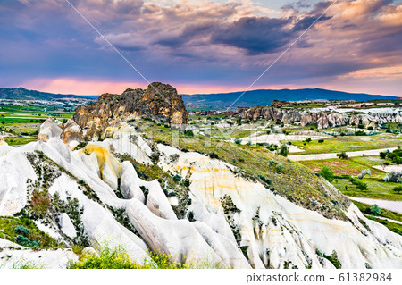 Sunset above the Goreme National Park in Turkey 61382984