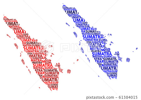 Map of Sumatra - vector illustration Map of Sumatra - vector illustration 61384015