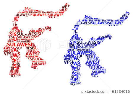 Map of Sulawesi - vector illustration Map of Sulawesi - vector illustration 61384016