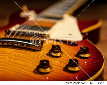 electric guitar body close-up view is on the wood electric guitar body close-up view is on the wood 61384354