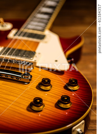 electric guitar body close-up view is on the wood electric guitar body close-up view is on the wood 61384357
