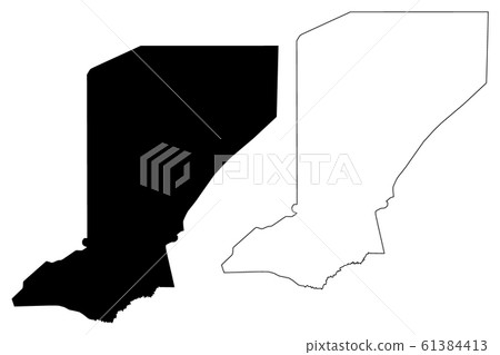 Diffa Region map vector....-插圖素材 [61384413] - PIXTA圖庫
