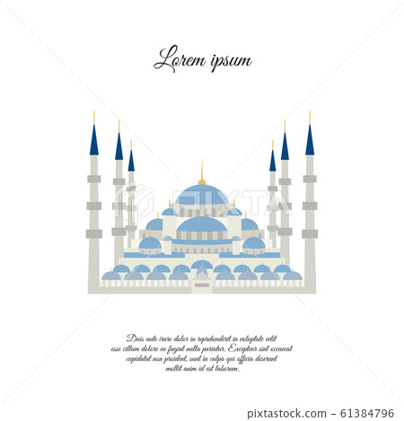 Blue Mosque Vector. Blue Mosque In The Stambul.... - Stock Illustration ...