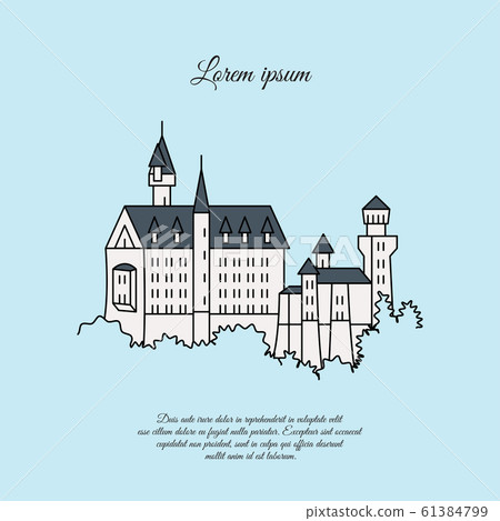 Neuschwanstein Castle vector icon. color symbol Neuschwanstein Castle. Neuschwanstein Castle sign. Neuschwanstein Castle logo Neuschwanstein Castle vector icon. color symbol Neuschwanstein Castle. Neuschwanstein Castle sign. Neuschwanstein Castle logo 61384799
