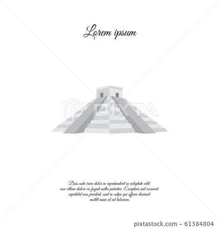 Chichen Itza color vector icon, sign, symbol Chichen Itza color vector icon, sign, symbol 61384804