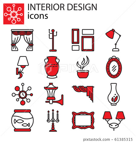 Web icons set - Interior design Web icons set - Interior design 61385315