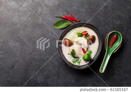 Tom Kha traditional Thai soup 61385387