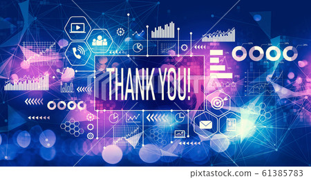 Thank you message with technology light background - Stock Illustration  [61385783] - PIXTA