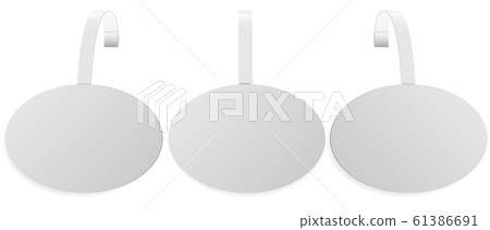 Store sale dangler. Wobbler mockup. Plastic tag Store sale dangler. Wobbler mockup. Plastic tag 61386691