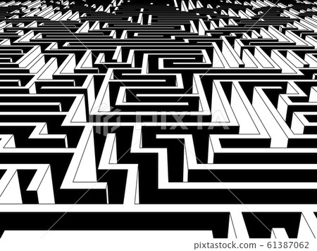 Huge and endless labyrinth of walls Huge and endless labyrinth of walls 61387062