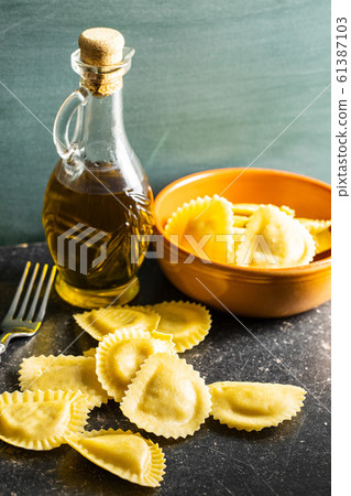 Italian stuffed pasta. Panzerotti pasta 61387103