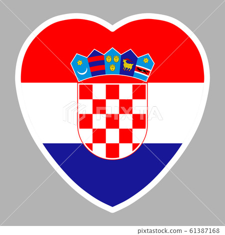 Croatia Flag In Heart Shape Vector illustration Croatia Flag In Heart Shape Vector illustration 61387168