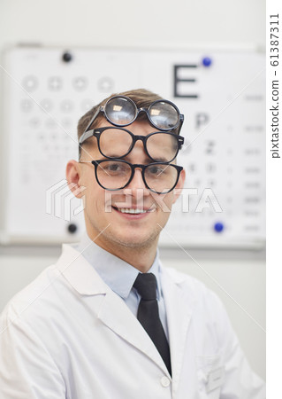 Opthalmologist Wearing Glasses 61387311