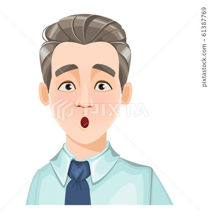 Face expression of handsome business man Face expression of handsome business man 61387769
