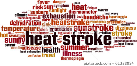 Heat stroke word cloud Heat stroke word cloud 61388054