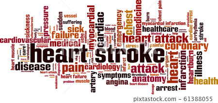 Heart stroke word cloud Heart stroke word cloud 61388055