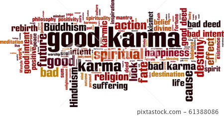 Good karma word cloud Good karma word cloud 61388086